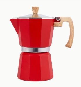 Cafetera Moka Clásica Italiana roja 150 ml