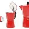 Cafetera Italiana  Aluminio  Roja 300 ml Benetton - Imagen 5