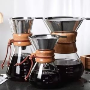 Tetera de café de vidrio manual 400 ml